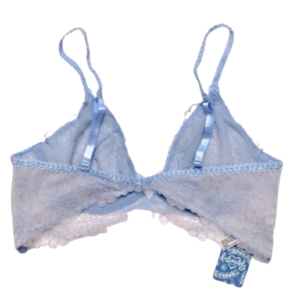 Free People Lucia Underwire Bra Blue Hydrangea 34A - Picture 5 of 9